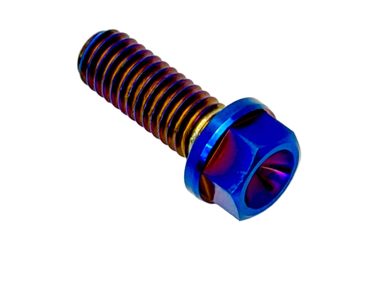 Titanium M6x1.0x15mm Hex Flange Bolt — Grade 5 Aerospace (DIN 6921)