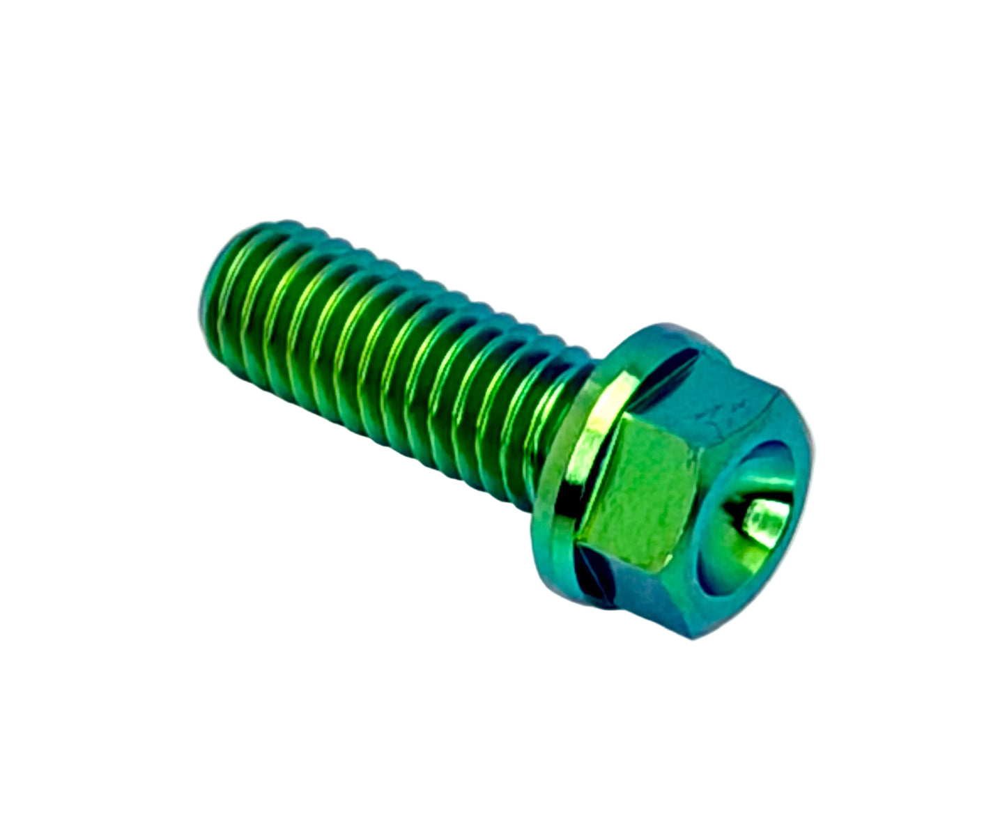 Titanium M6x1.0x15mm Hex Flange Bolt — Grade 5 Aerospace (DIN 6921)