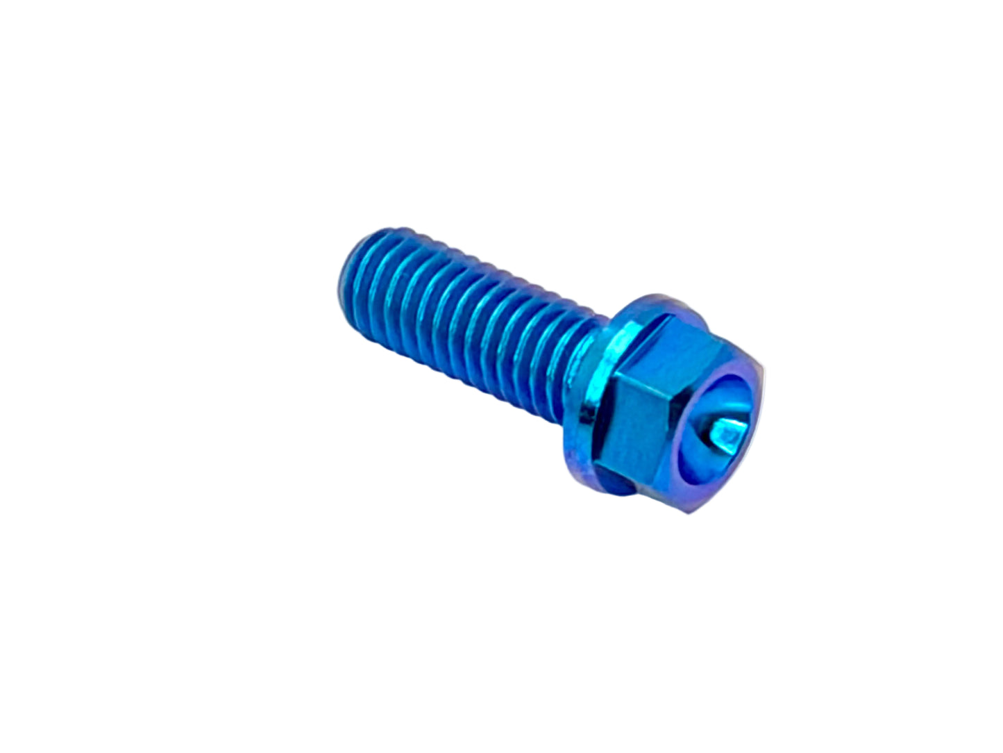 Titanium M6x1.0x15mm Hex Flange Bolt — Grade 5 Aerospace (DIN 6921)