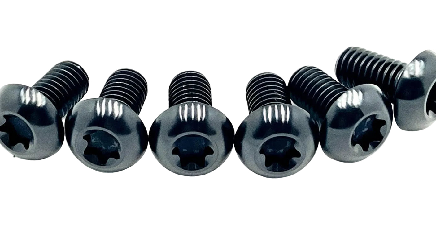 Black Titanium bolts for plastic guards on FastAce, KKE, EXT, RFloXa, Altis Sigma OEM, Manitou Dorado forks