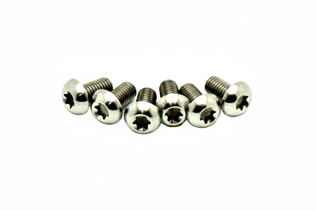 Silver (Raw) Titanium bolts for plastic guards on FastAce, KKE, EXT, RFloXa, Altis Sigma OEM, Manitou Dorado forks