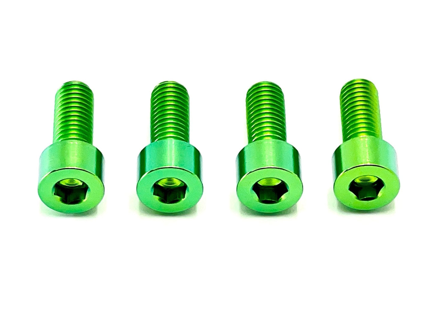 Titanium subframe bolts for e-moto in green