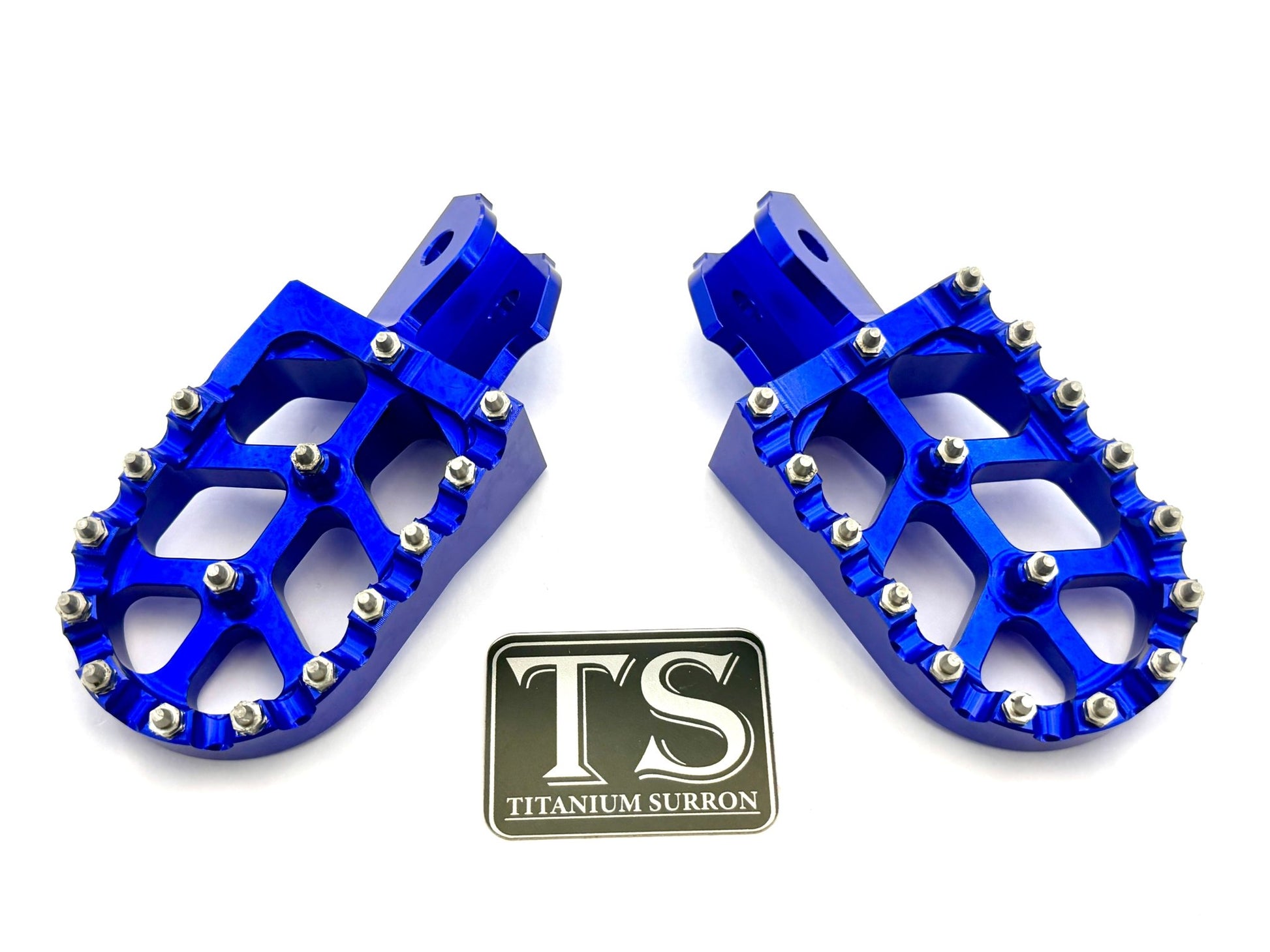 Anodized Aluminum Foot Pegs for Surron and Similar E - moto