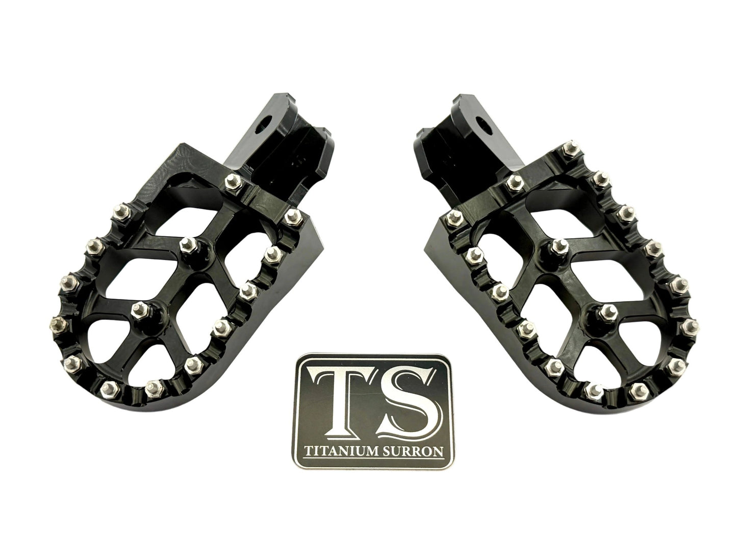 Anodized Aluminum Foot Pegs for Surron and Similar E - moto