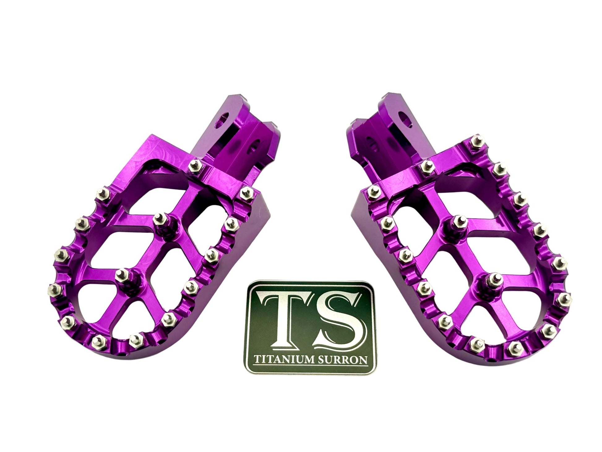 Anodized Aluminum Foot Pegs for Surron and Similar E - moto