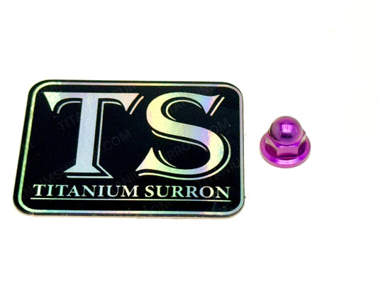 Anodized Titanium Dome/ Acorn Nut for Rear Shock Mud Guard