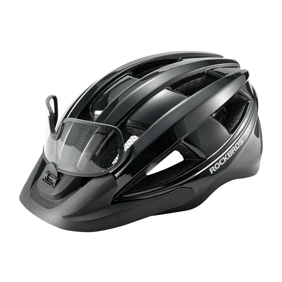 Bike Helmet with Photochromic Visor USB Rechargeable Tail Light