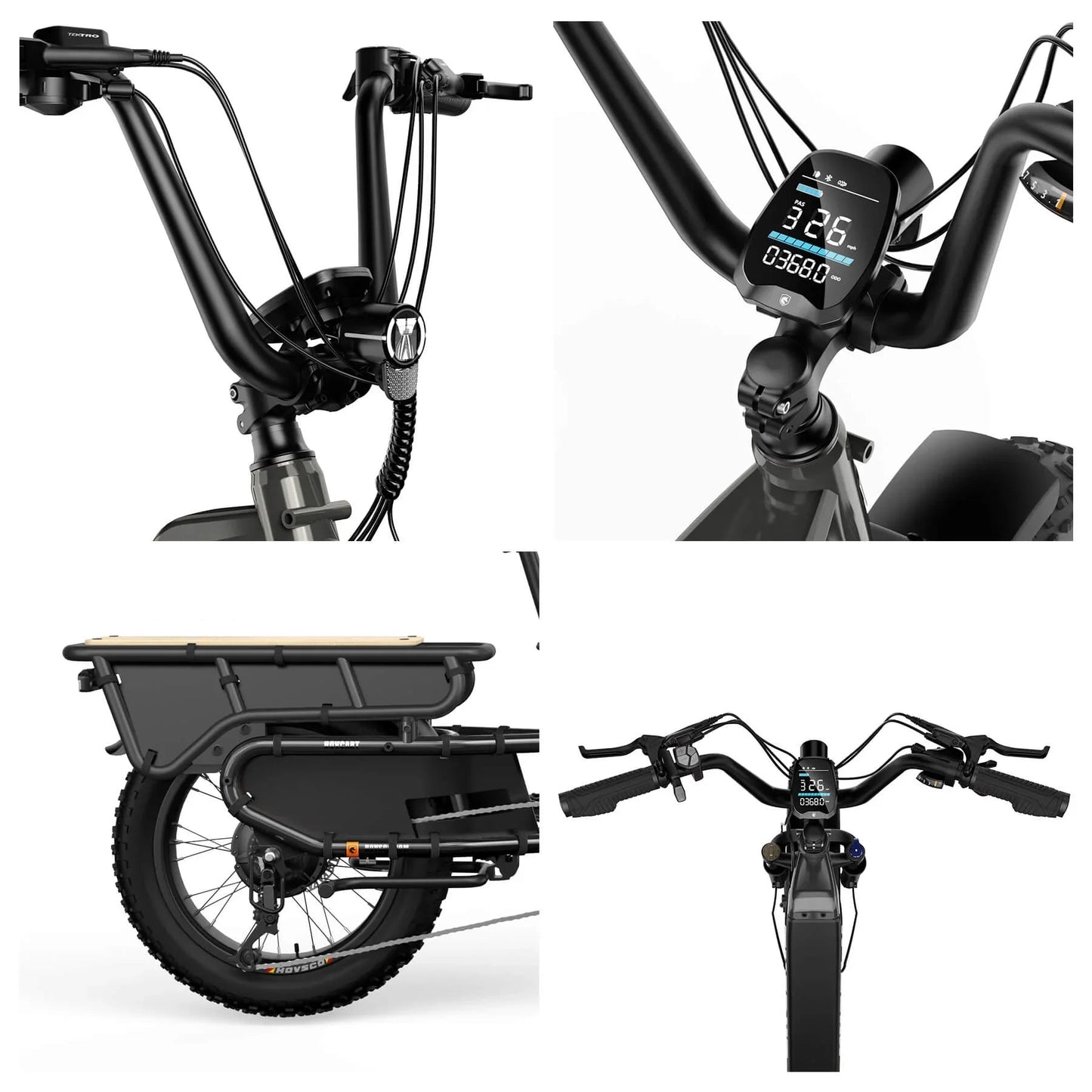HOVSCO HovCart 20“ Step-Thru Electric Fat Tire Cargo Bike