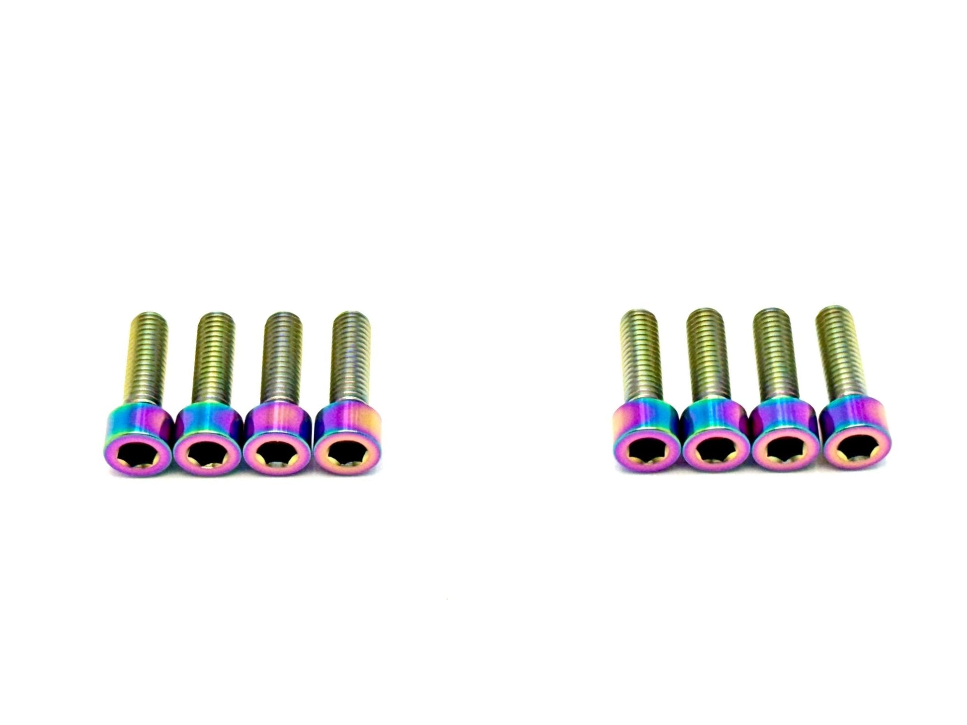 Anodized titanium direct mount stem bolts (M6x20mm). Custom for the Surron, Talaria, Segway, 79 Bike, Rerode in rainbow.