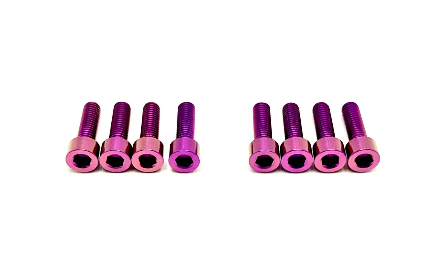 Anodized titanium direct mount stem bolts (M6x20mm). Custom for the Surron, Talaria, Segway, 79 Bike, Rerode in purple.