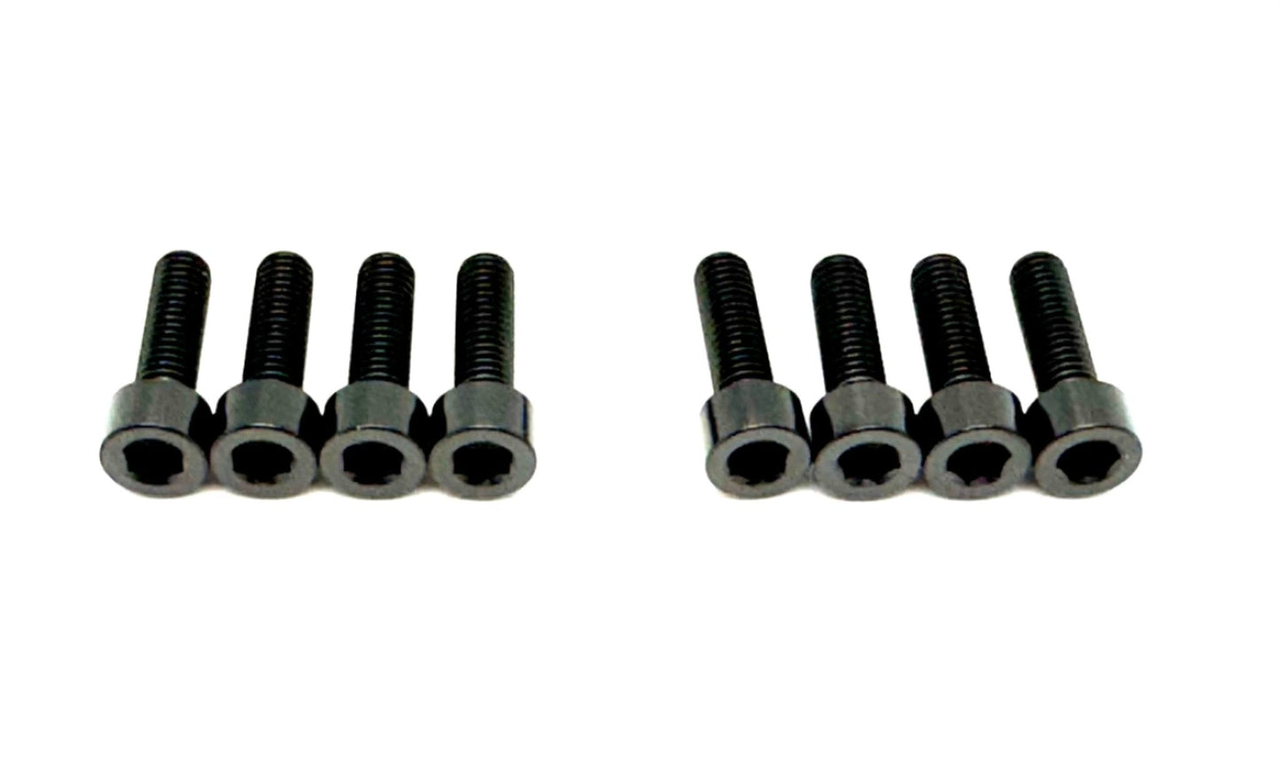 Anodized titanium direct mount stem bolts (M6x20mm). Custom for the Surron, Talaria, Segway, 79 Bike, Rerode in black.