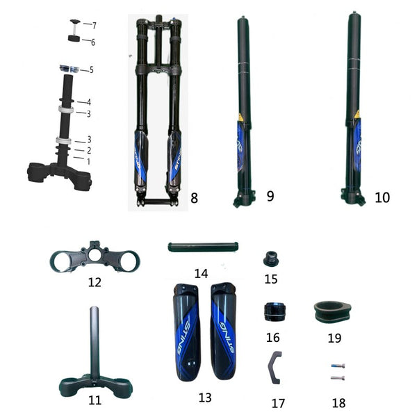 Talaria OEM DNM Fork and Hardware – Titanium Surron