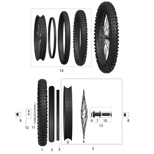 FRONT WHEEL (MX3 / MX4)