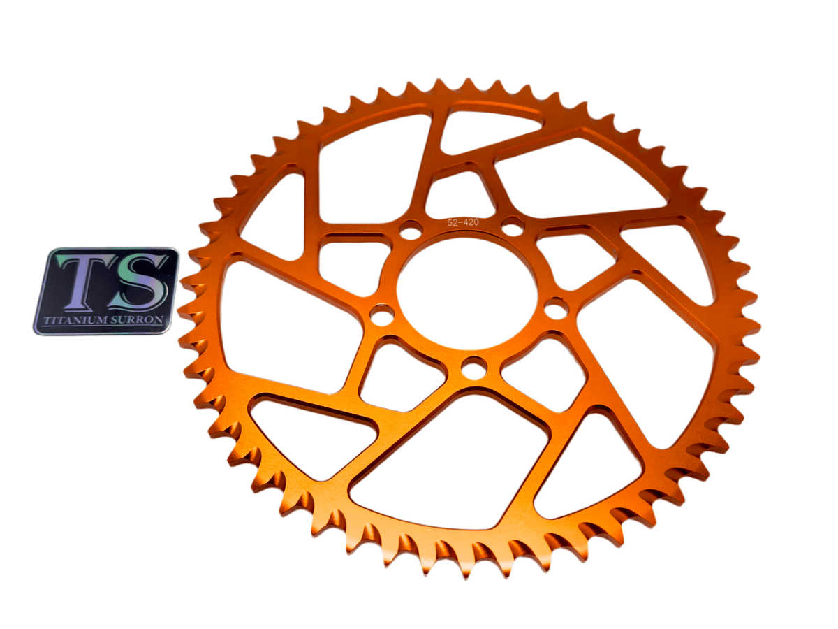 7075-T6 Aluminum 420 Rear Sprocket for E-moto 48-58T view 4