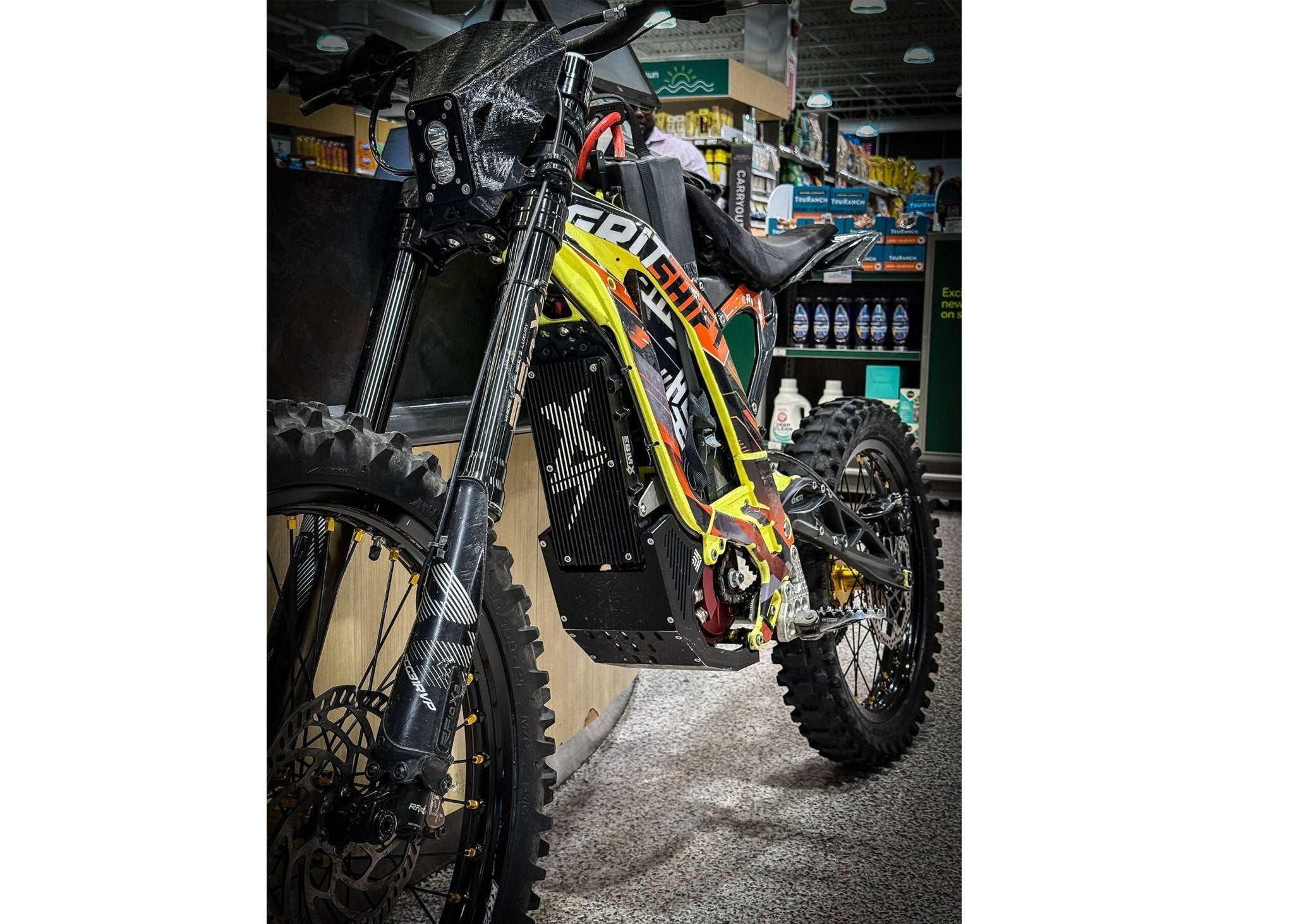 Heavy Hitter Surron V2 Skid Plate – Titanium Surron