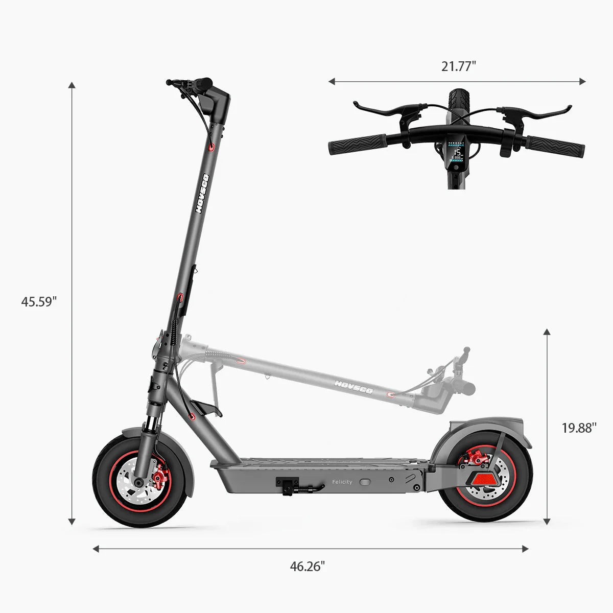 HOVSCO Felicity 10" Folding Electric Scooter For Adult