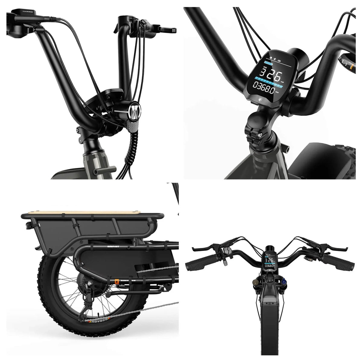 HOVSCO HovCart 20“ Step-Thru Electric Fat Tire Cargo Bike