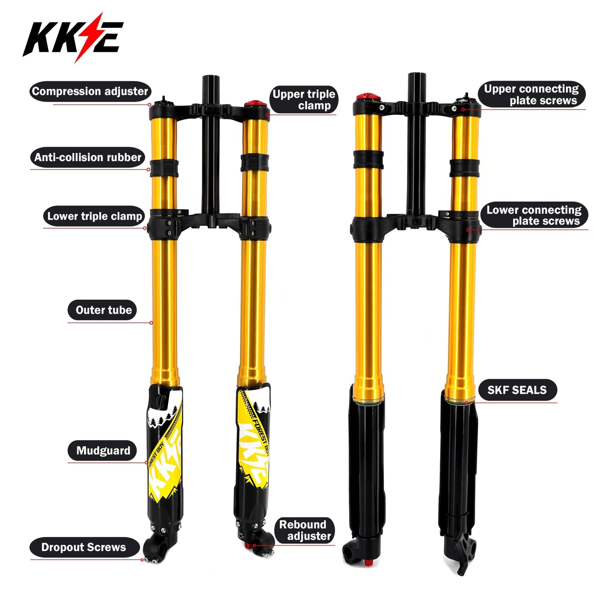 KKE 35MM Upgraded 5.5 Version Front Fork Surron, E - Ride Pro - SS 2.0, Talaria