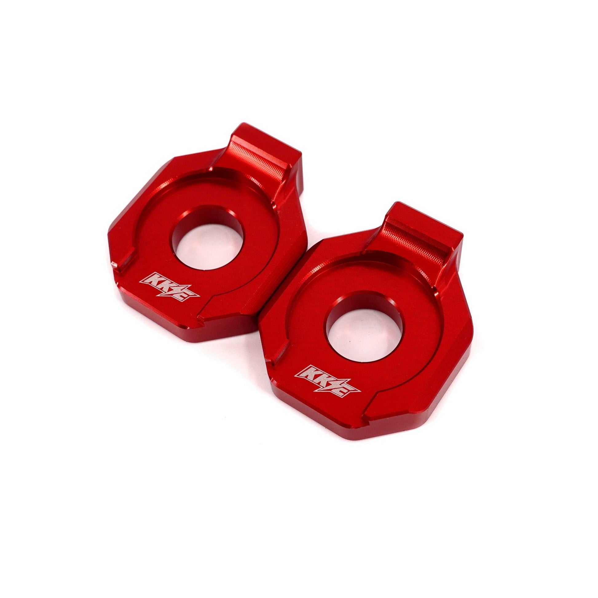 KKE Axle Chain Adjuster Blocks Rawrr Mantis, Mantis X Black and Red