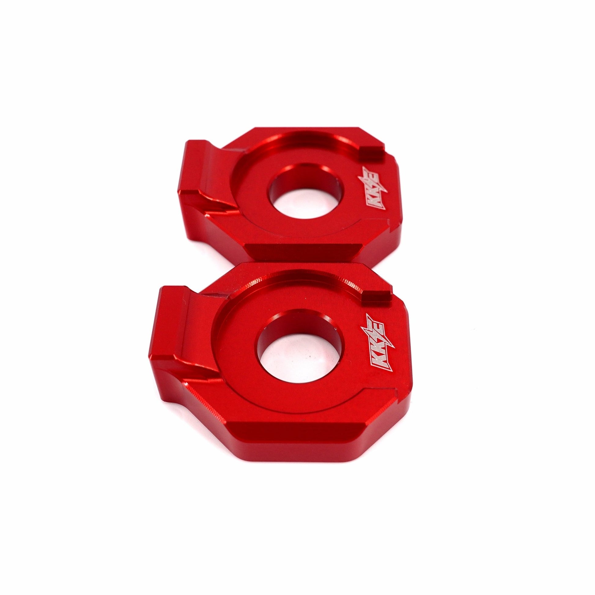 KKE Axle Chain Adjuster Blocks Rawrr Mantis, Mantis X Black and Red