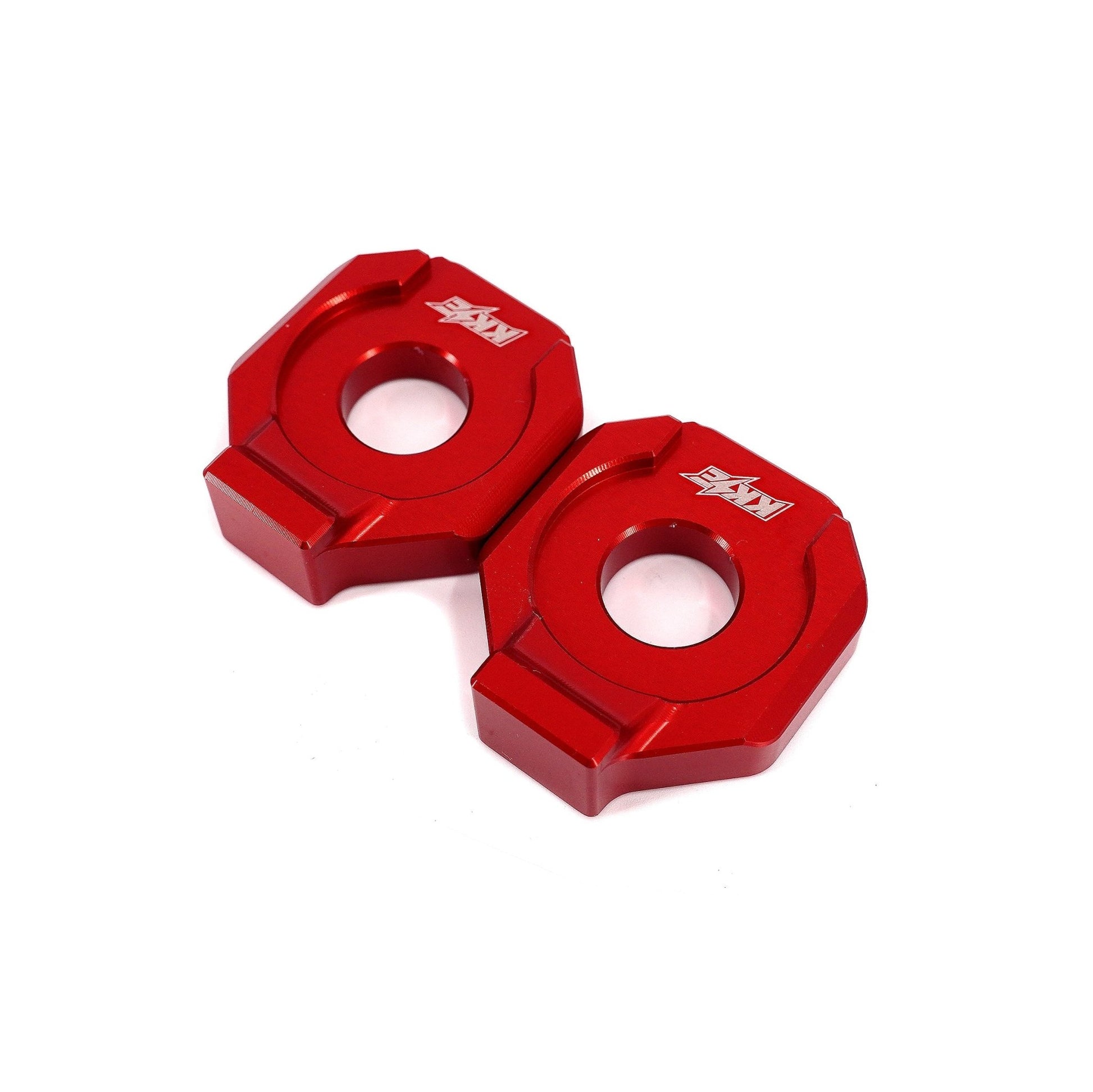 KKE Axle Chain Adjuster Blocks Rawrr Mantis, Mantis X Black and Red