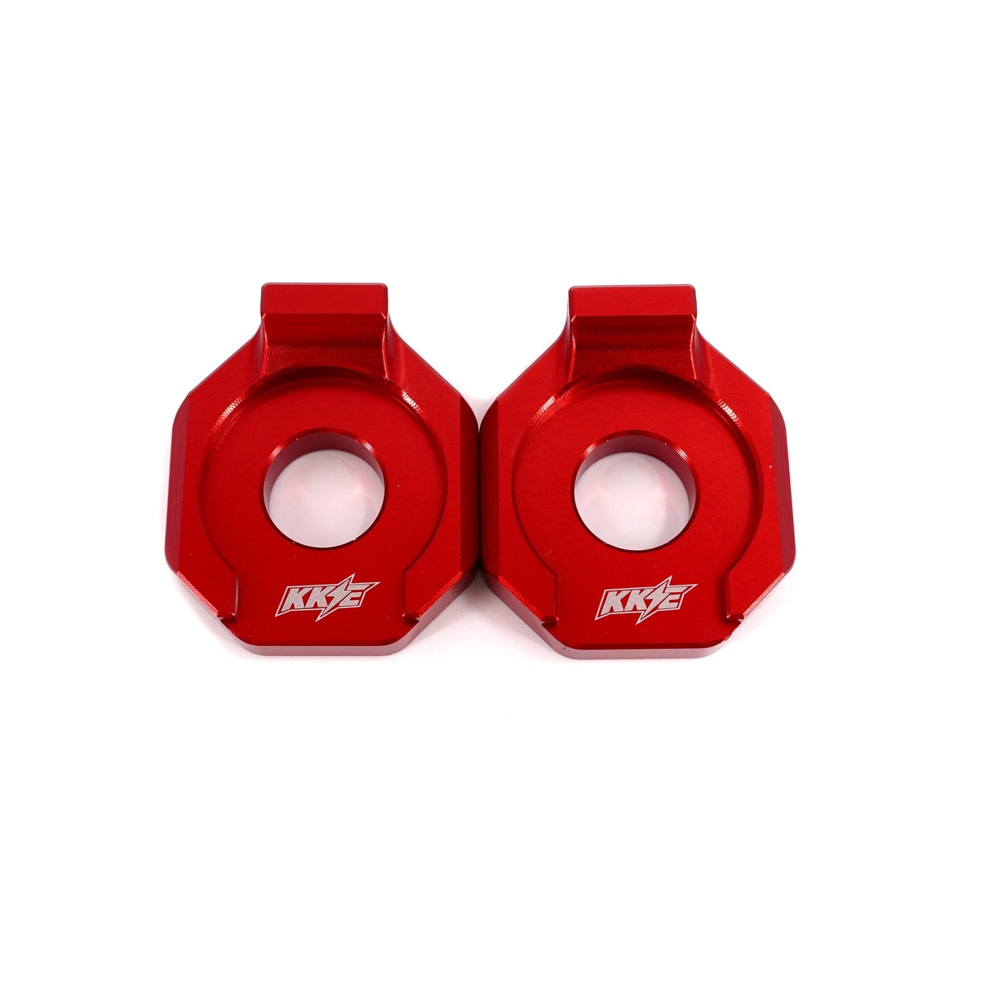 KKE Axle Chain Adjuster Blocks Rawrr Mantis, Mantis X Black and Red