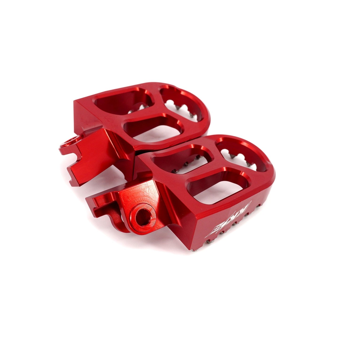 KKE Footpegs Billet For Rawrr Mantis, Mantis X, Red and Black