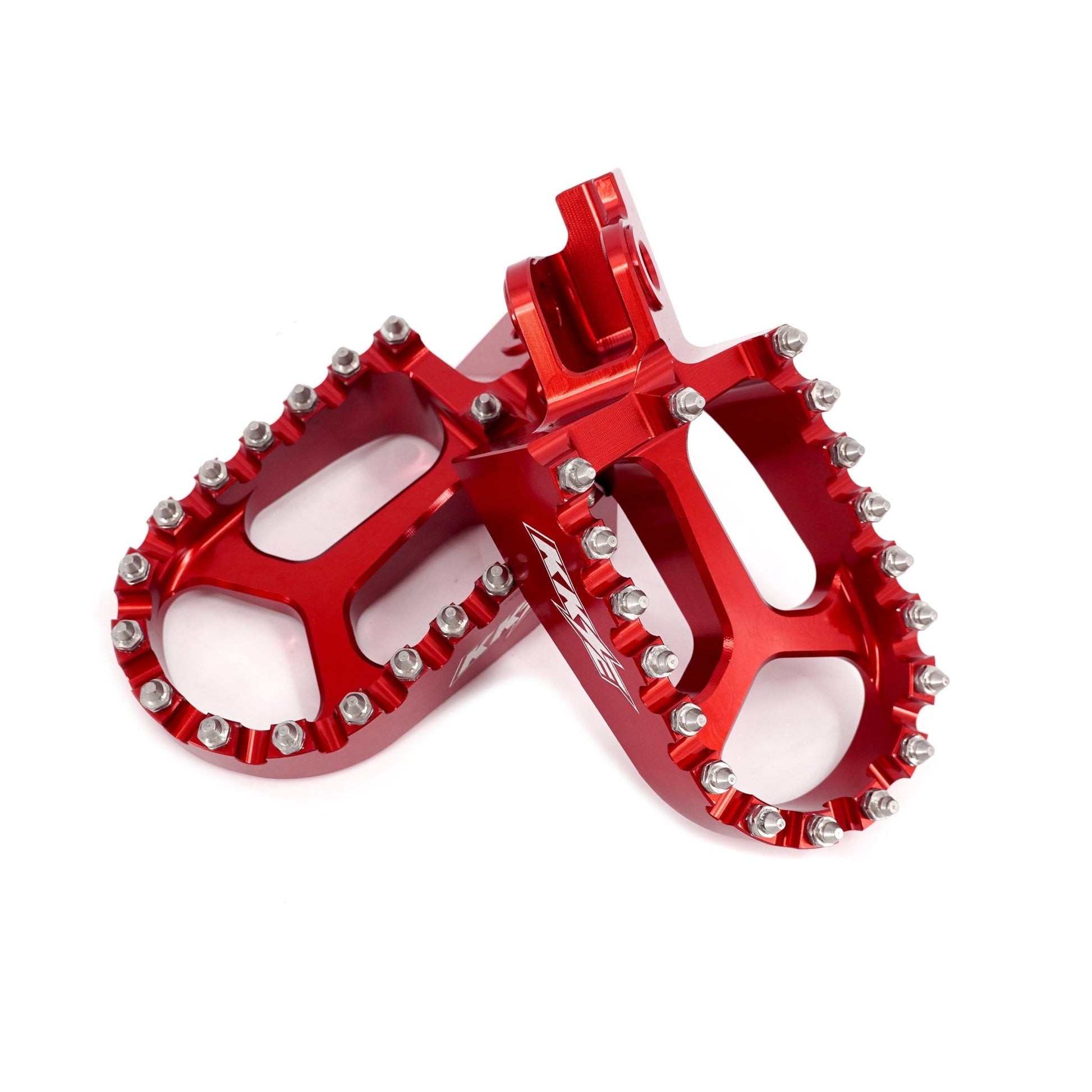 KKE Footpegs Billet For Rawrr Mantis, Mantis X, Red and Black