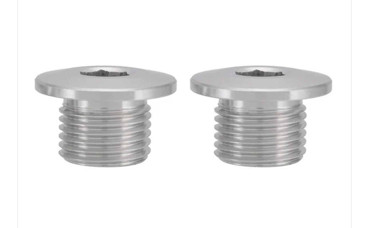 Two silver aluminum bolts for KKE forks. M16-15mm.