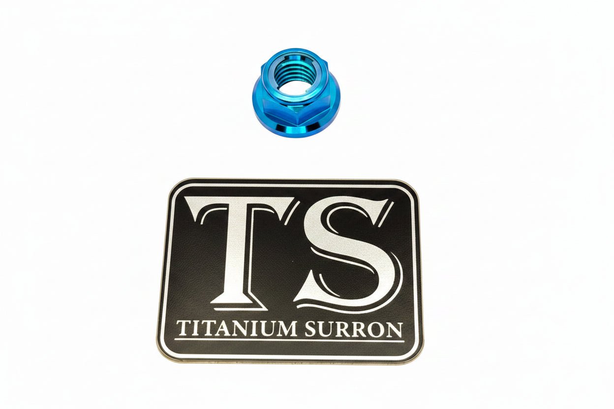 M10x1.5mm Titanium Grade 5 6AL-4V DIN 6923 Locking Flange Nut (Aerospace Grade)
