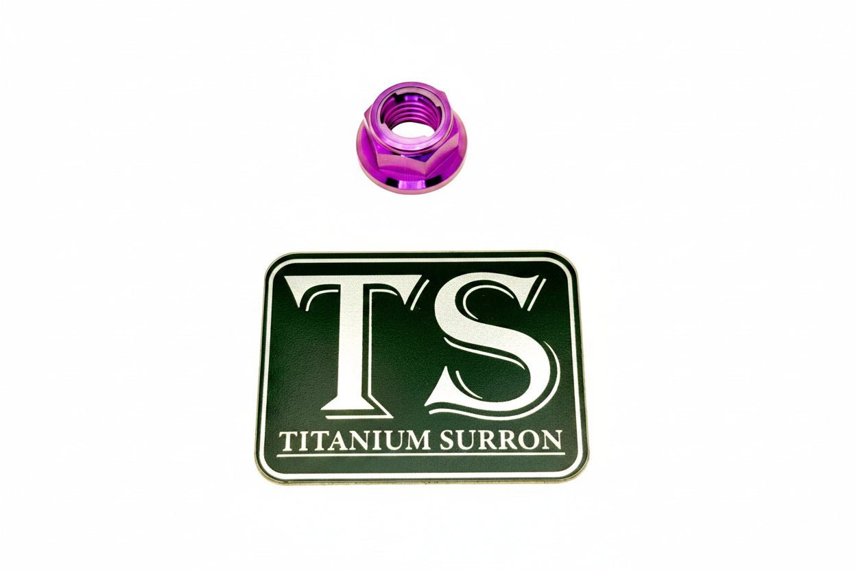 M10x1.5mm Titanium Grade 5 6AL-4V DIN 6923 Locking Flange Nut (Aerospace Grade)