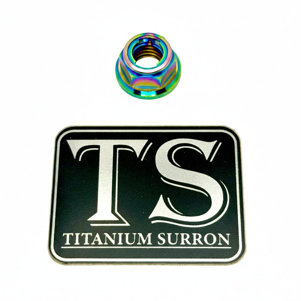 M10x1.5mm Titanium Grade 5 6AL-4V DIN 6923 Locking Flange Nut (Aerospace Grade)