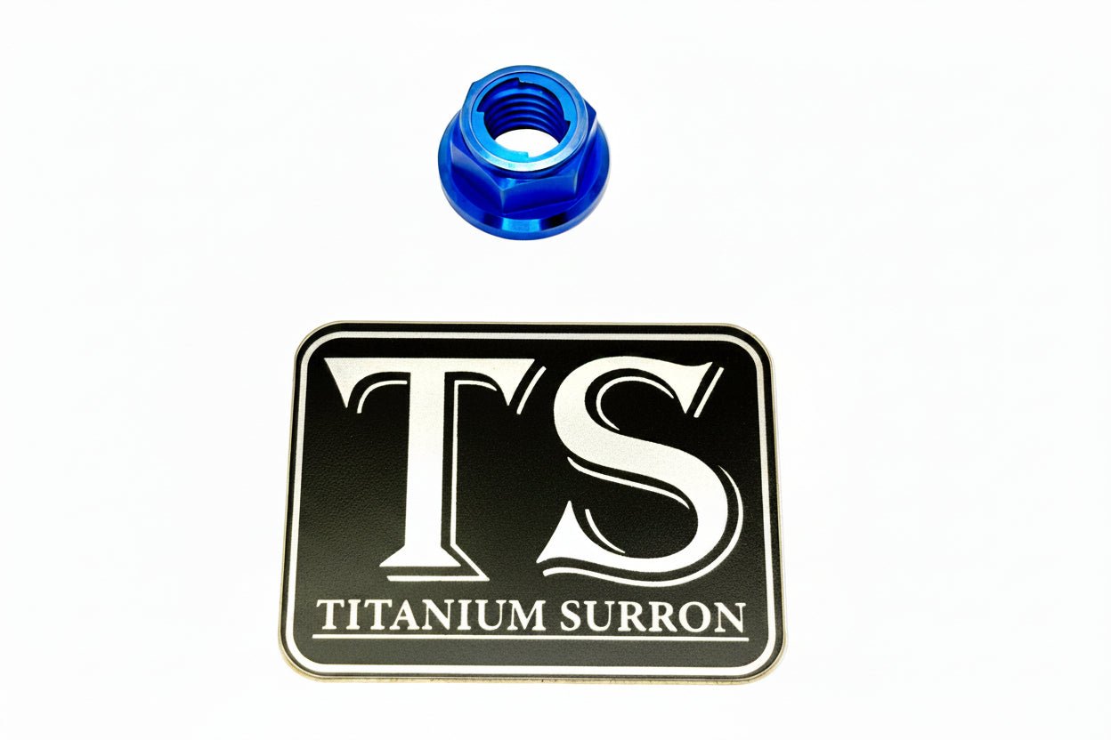 M10x1.5mm Titanium Grade 5 6AL-4V DIN 6923 Locking Flange Nut (Aerospace Grade)