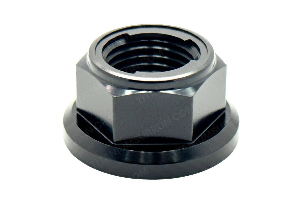 M12 Titanium Grade 5 6AL-4V DIN 6923 Locking Flange Nut (11mm Height) (Aerospace Grade)