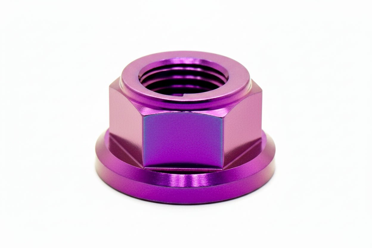 M12 Titanium Grade 5 6AL-4V DIN 6923 Locking Flange Nut (11mm Height) (Aerospace Grade)
