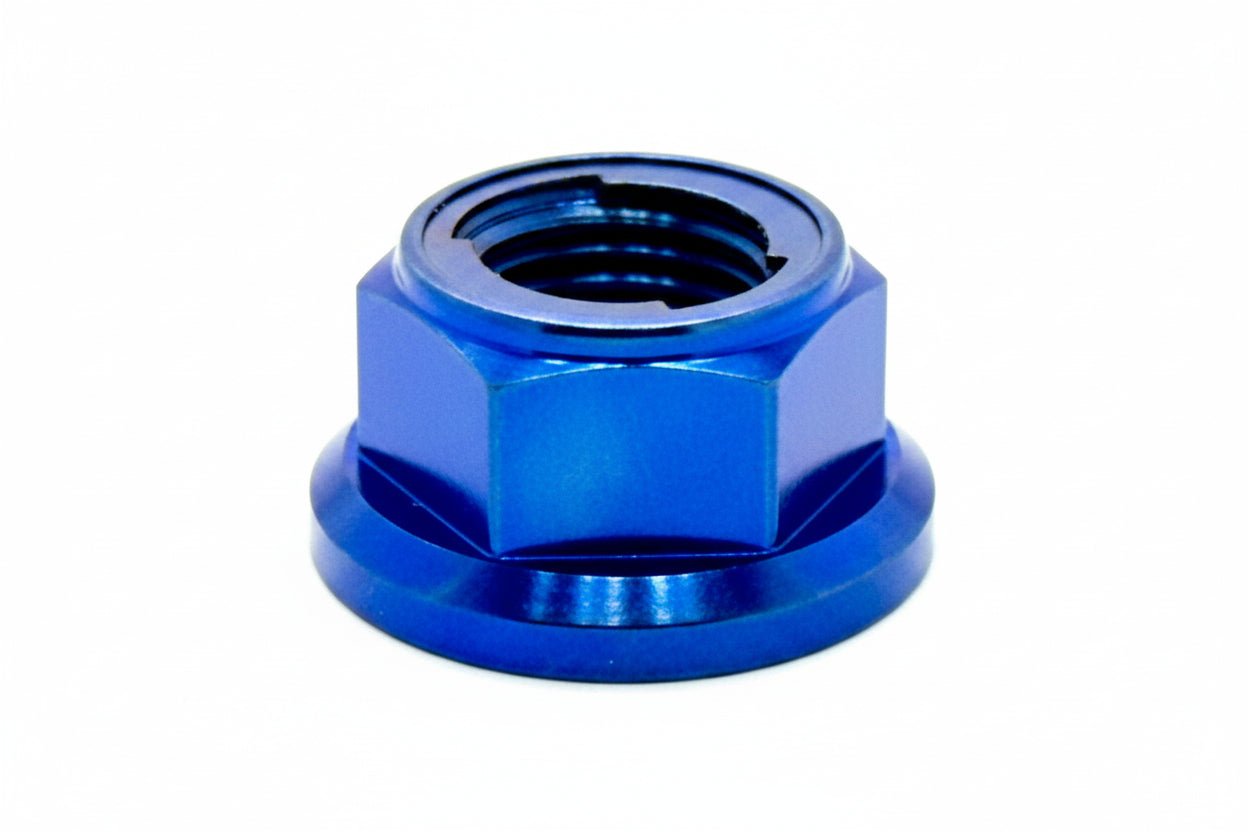 M12 Titanium Grade 5 6AL-4V DIN 6923 Locking Flange Nut Left Hand Thread (Aerospace Grade)