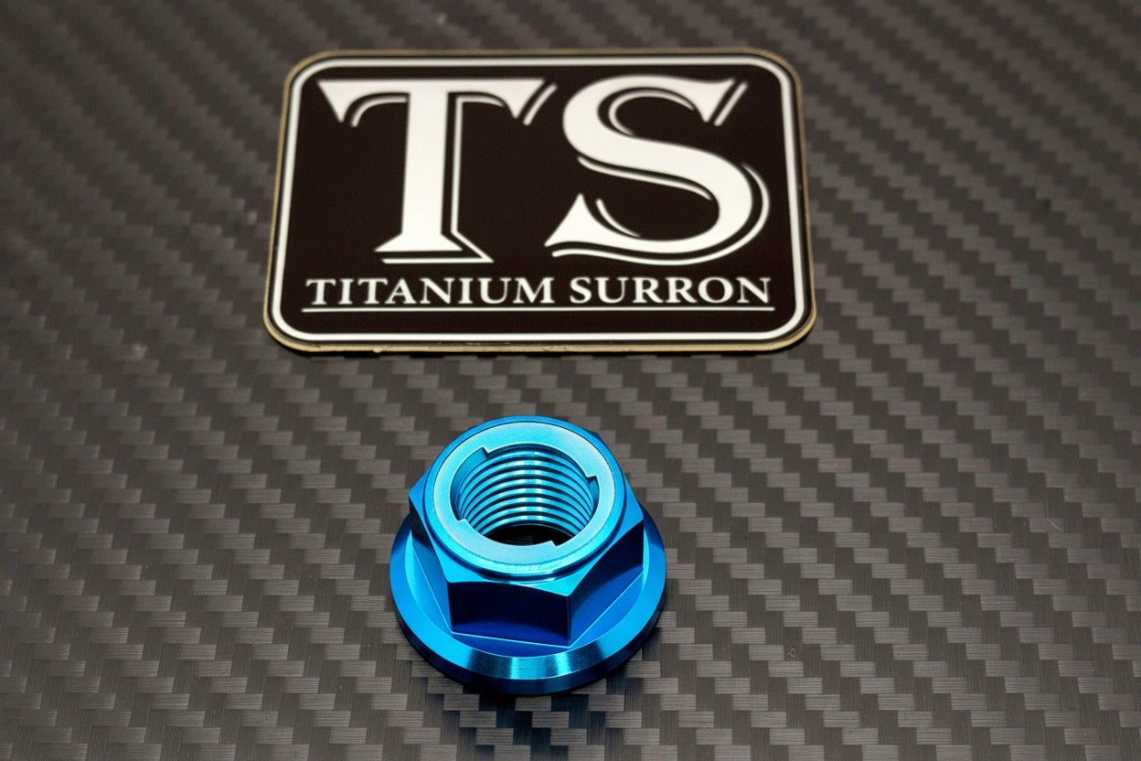 M12 Titanium Grade 5 6AL-4V DIN 6923 Locking Flange Nut Left Hand Thread (Aerospace Grade)