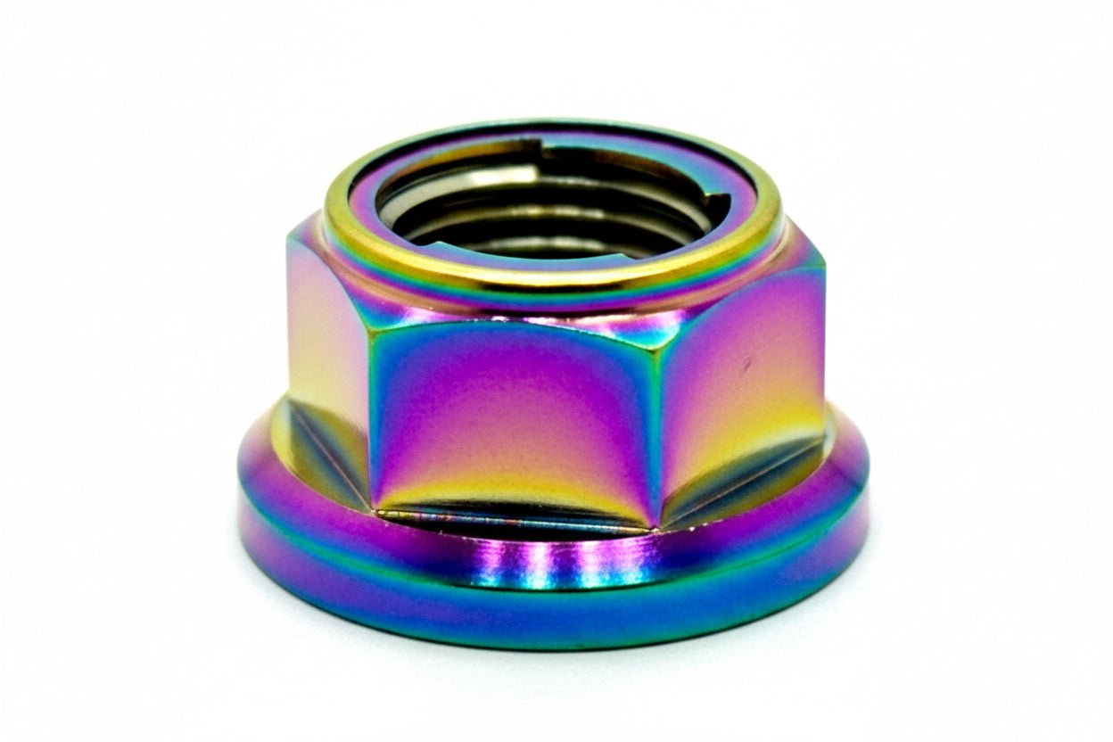 M14 Titanium Grade 5 6AL-4V DIN 6923 Locking Flange Nut (Aerospace Grade)