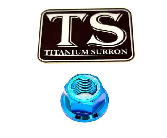 M14 Titanium Grade 5 6AL-4V DIN 6923 Locking Flange Nut (Aerospace Grade)