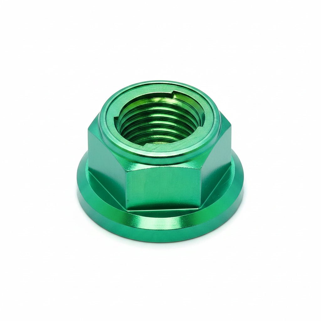 M14 Titanium Grade 5 6AL-4V DIN 6923 Locking Flange Nut (Aerospace Grade)