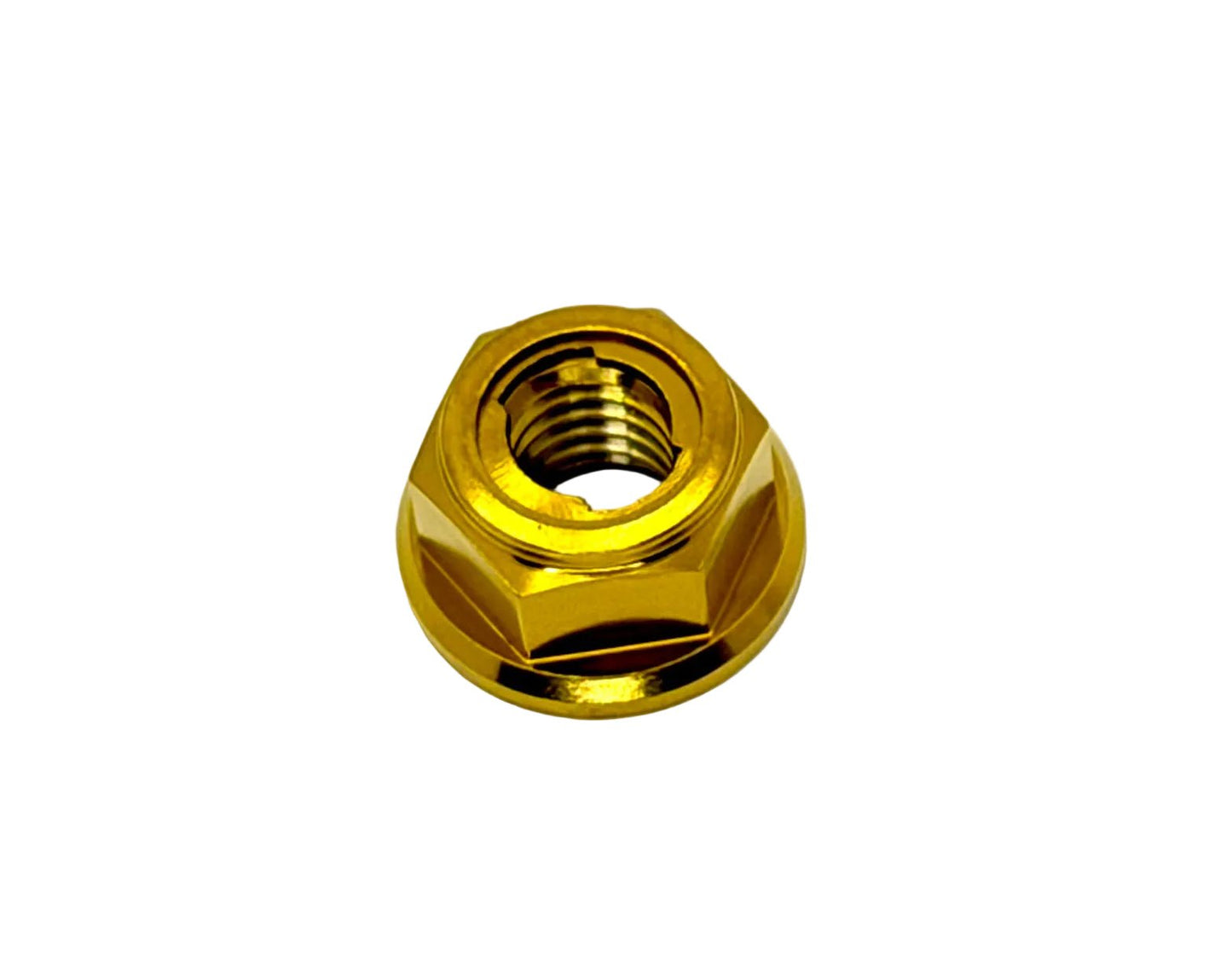 M6 Titanium Grade 5 6AL-4V DIN 6923 Locking Flange Nut (Aerospace Grade)