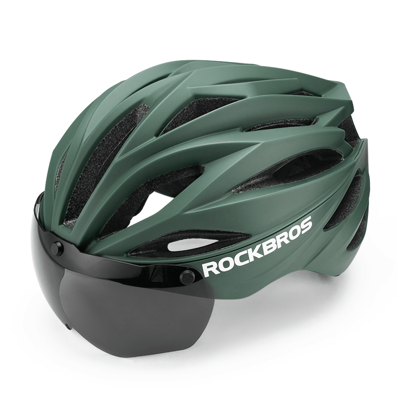 ROCKBROS Trail Helmet with Magnetic Goggles, Ionic+? Technology, and Adjustable Fit