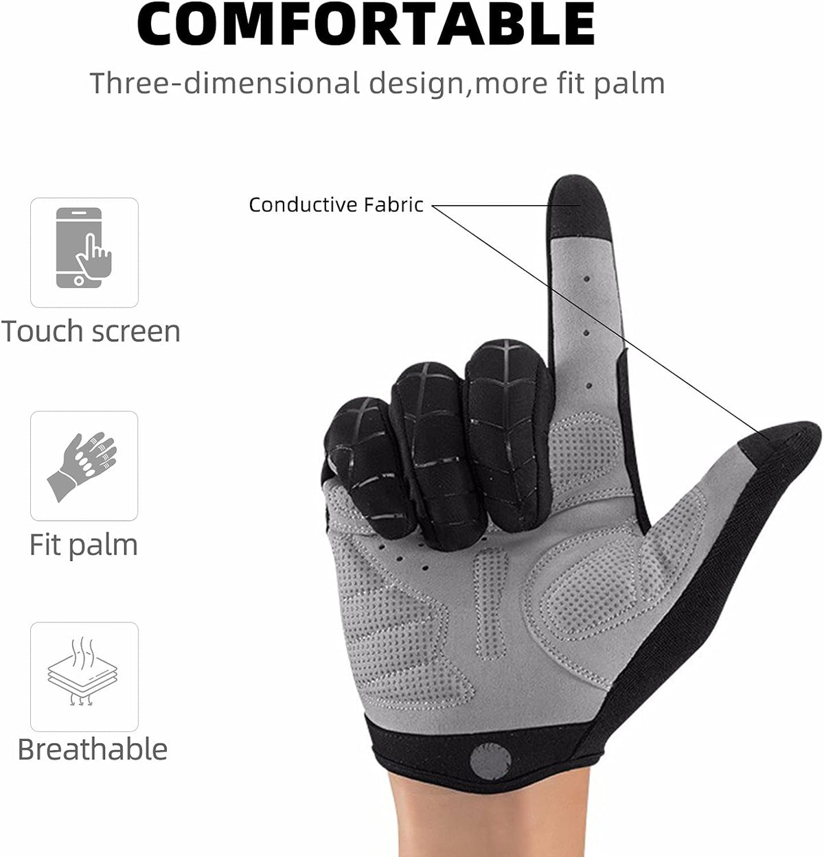ROCKBROS Windproof Touch Screen Riding MTB Bike Gloves