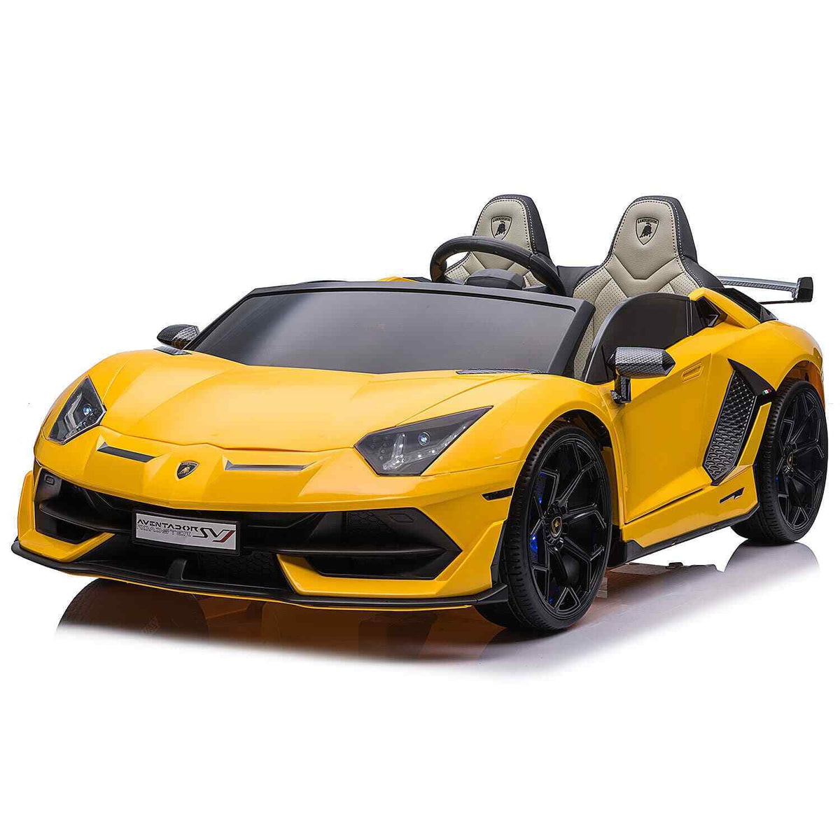 24V 2 SEATS AUTHENTIC LAMBORGHINI AVENTADOR SVJ CHILDREN'S RIDE-ON SPORTS VEHICLE, ILLUMINATION + REMOTE CONTROL