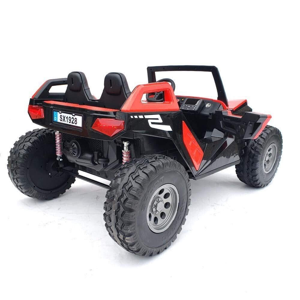 Red 24V Kids Ride-On Car 4×4 UTV Buggy with Remote Control and Bluetooth Connectivity