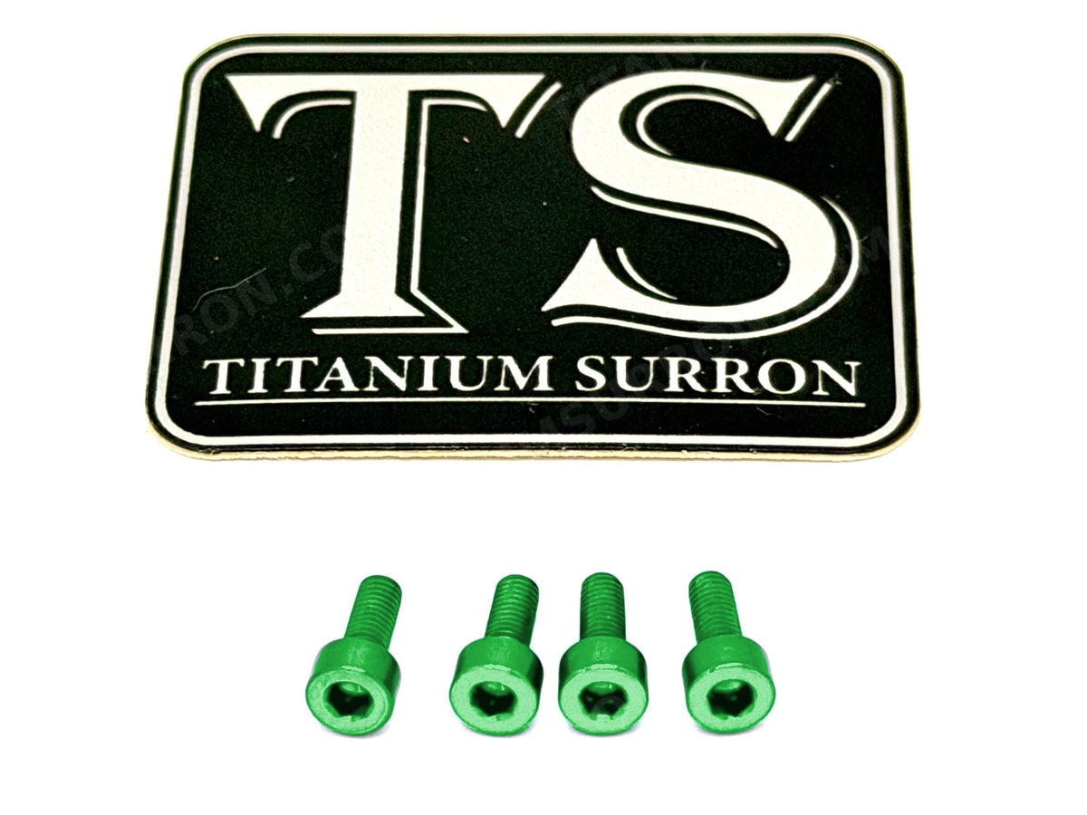 Titanium Baja Designs Squadron & S2 Headlight Cover Plate Bolts - Green