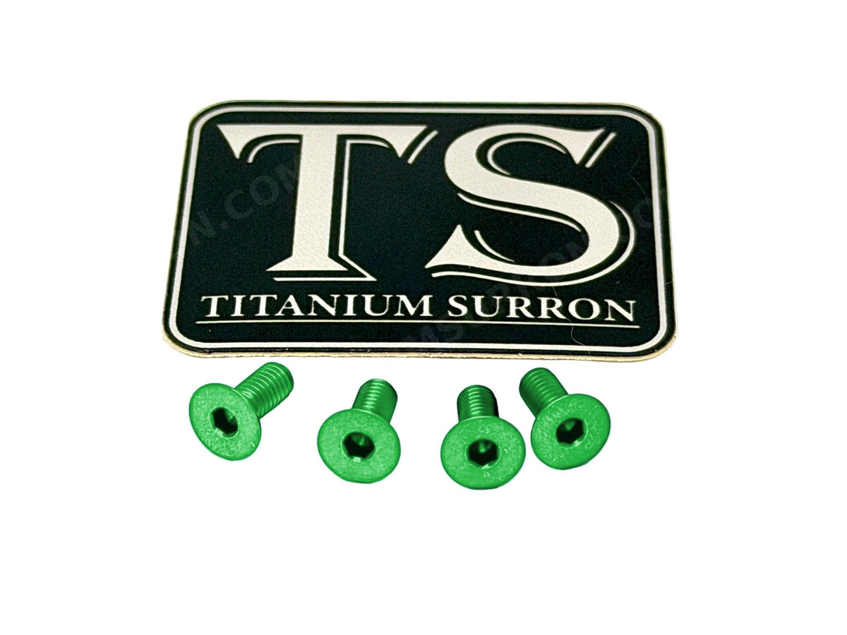 Titanium Baja Designs Squadron & S2 Headlight Cover Plate Bolts - Green
