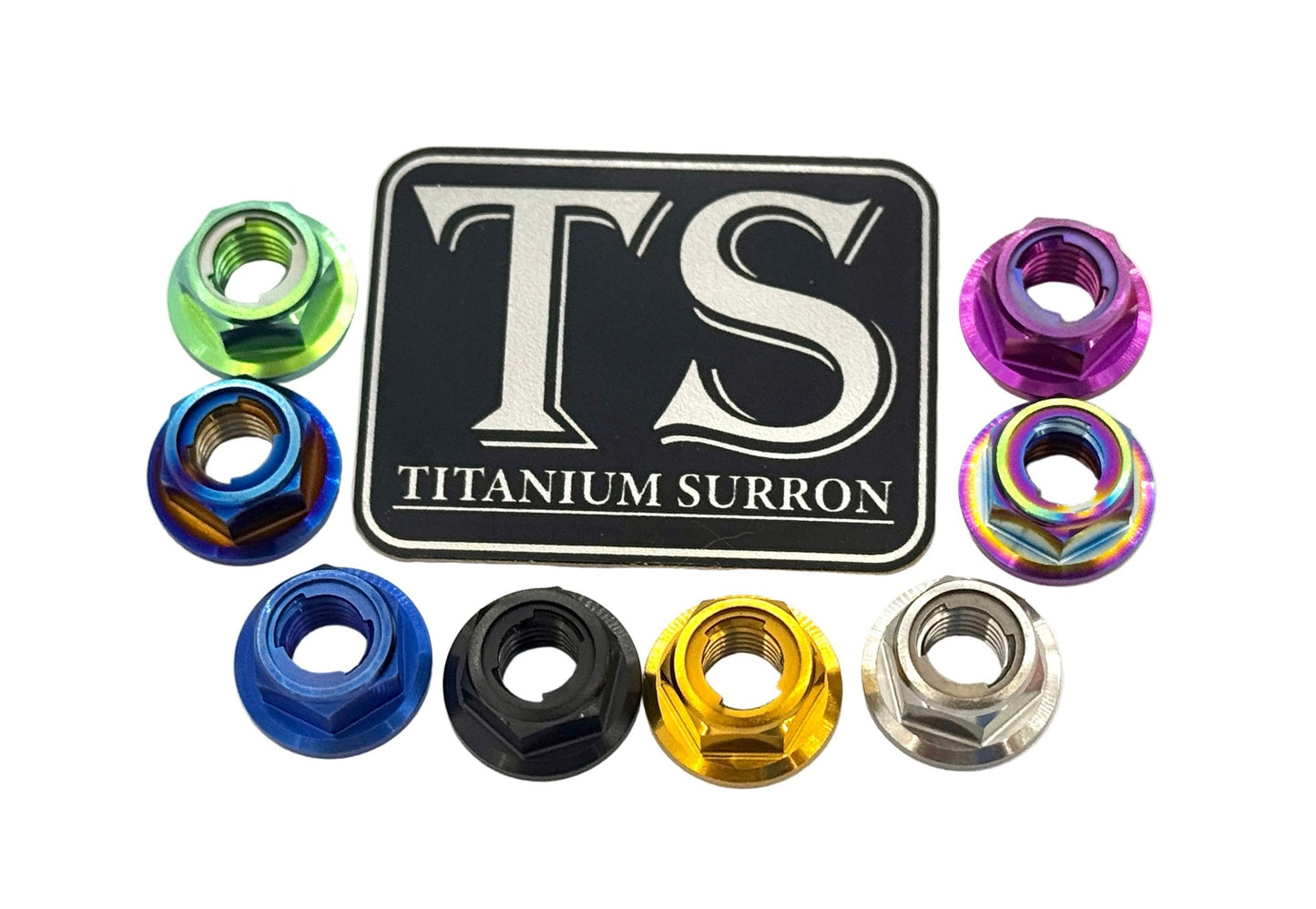 Titanium Hardware M8x1.25 fuji style lock nuts