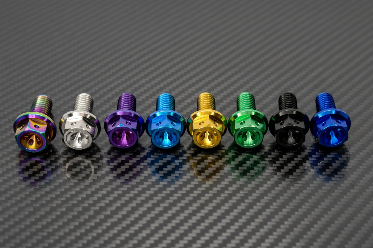 Titanium M8x1.25x18mm Hex Flange Bolt (Aerospace Grade)