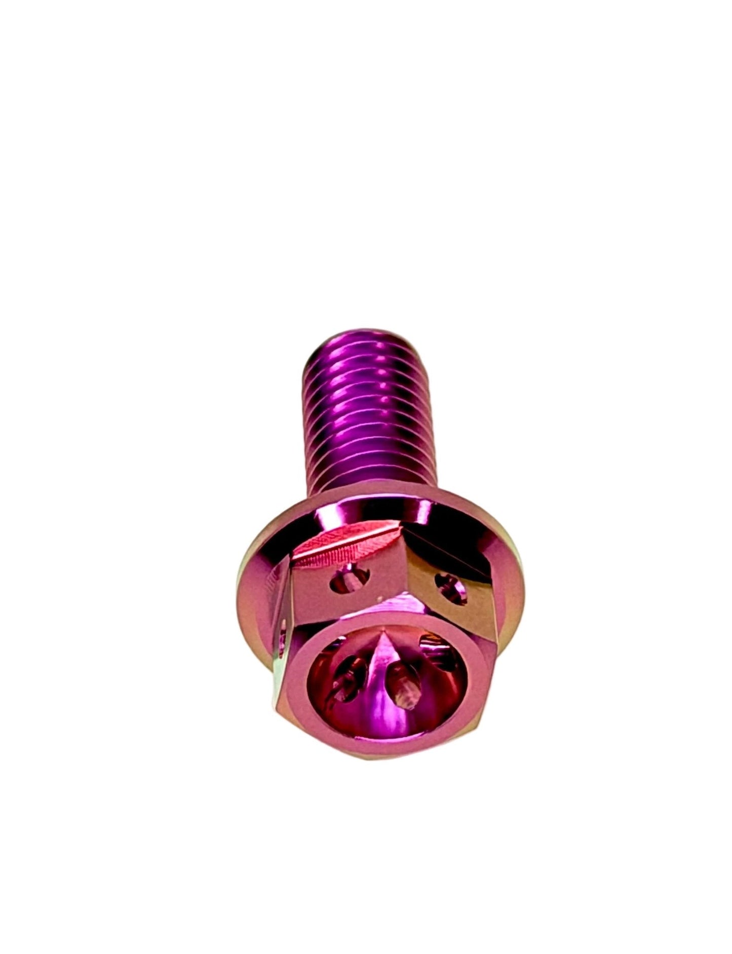 Titanium M8x1.25x20mm Hex Flange Bolt Drilled Head (Aerospace Grade)